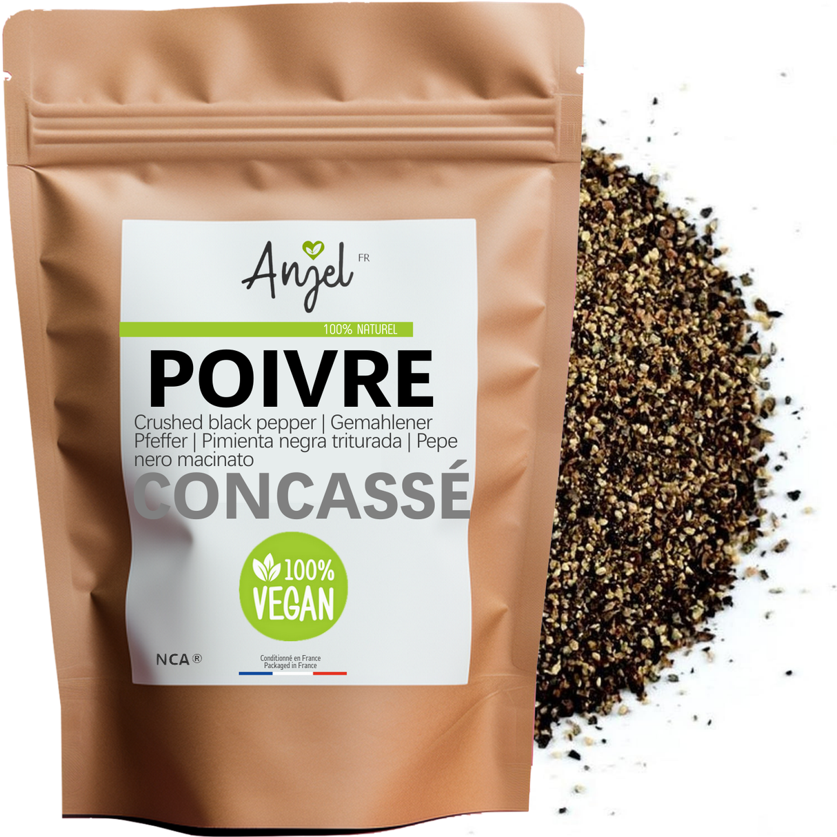 Poivre noir concassé