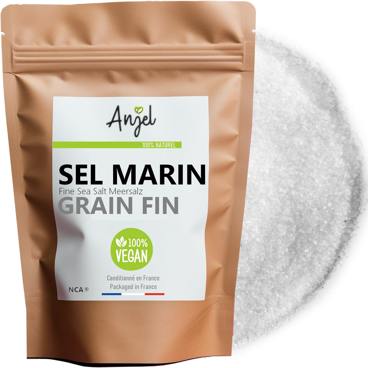 Sel marin - grain fin