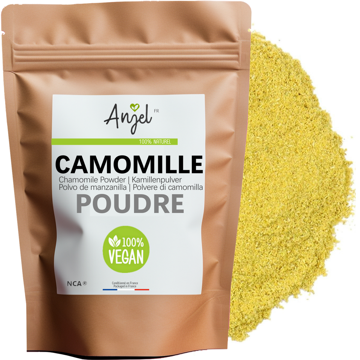 Fleurs de camomille en poudre