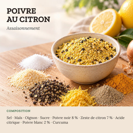 Assaisonnement poivre au citron – ANJEL – visuel 2