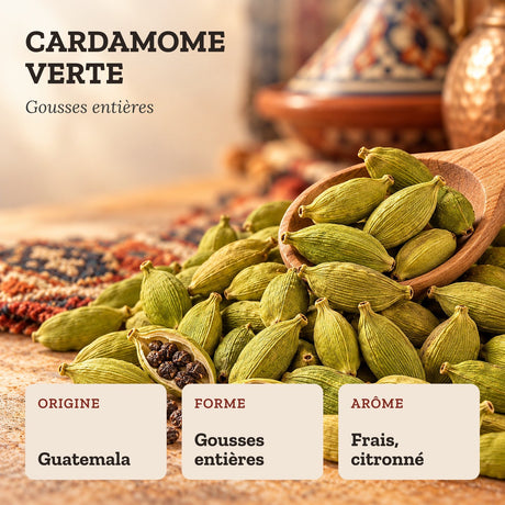 Cardamome verte entière – ANJEL – visuel 2