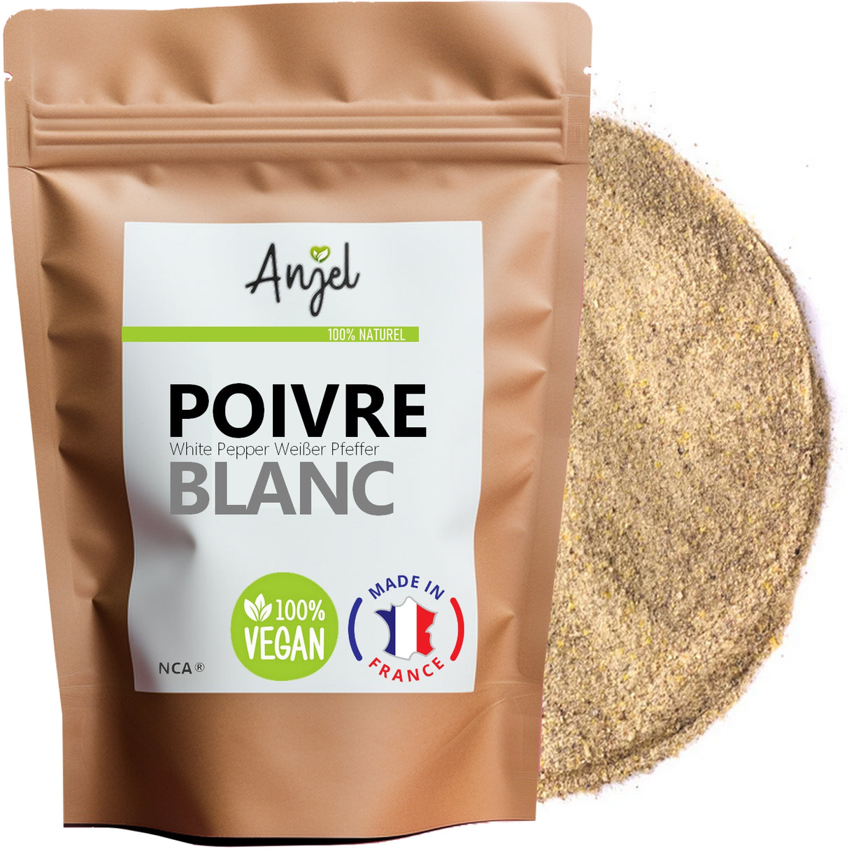 Poivre blanc en poudre